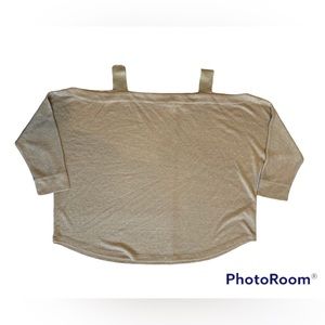 Soft Surroundings Cold Shoulder Valencia Top Cuban Sand Size 3X